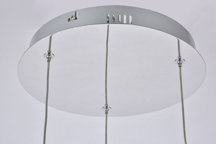Collection LED 3-light chandelier 12in x 9in chrome finish