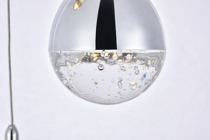 Collection LED 3-light chandelier 12in x 9in chrome finish