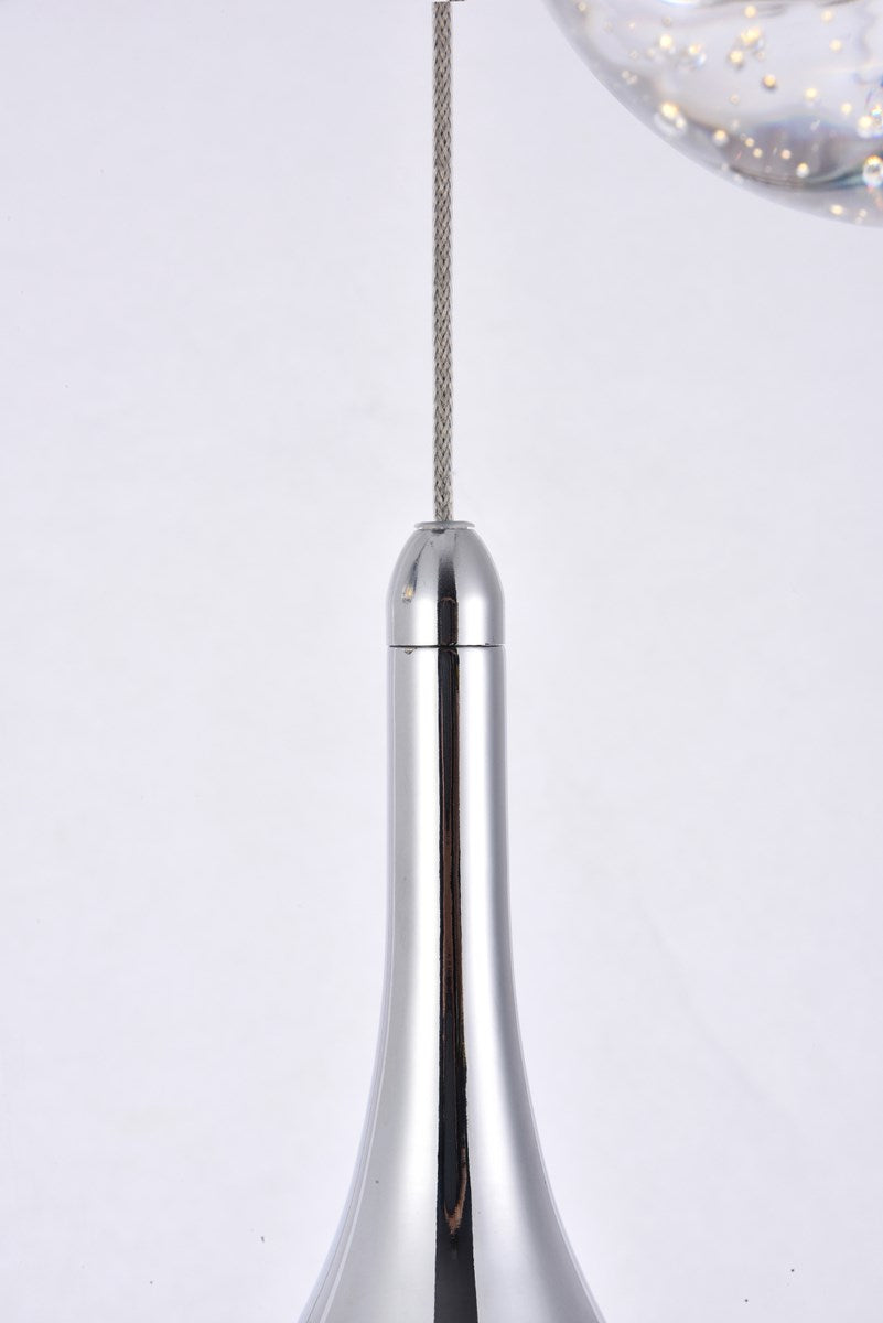 Collection LED 3-light chandelier 12in x 9in chrome finish