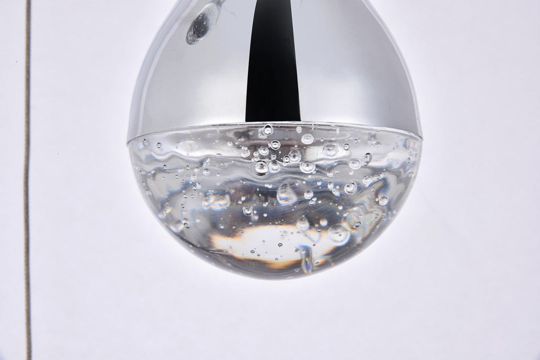 Collection LED 3-light chandelier 12in x 9in chrome finish