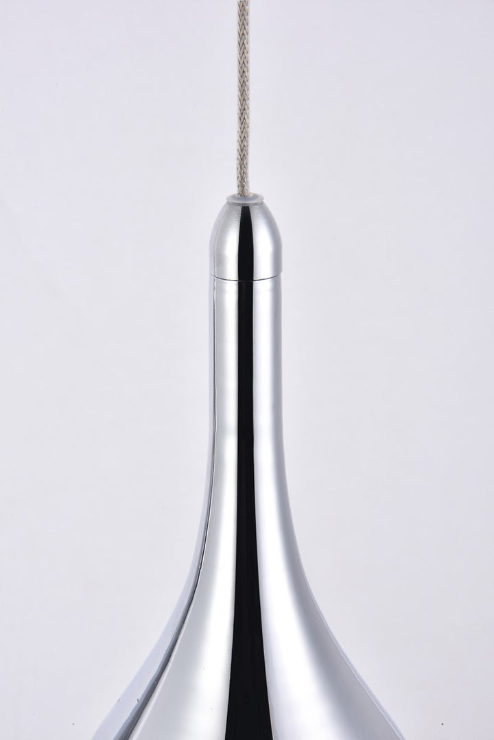 Collection LED 3-light chandelier 24in x 4in x 9in chrome finish