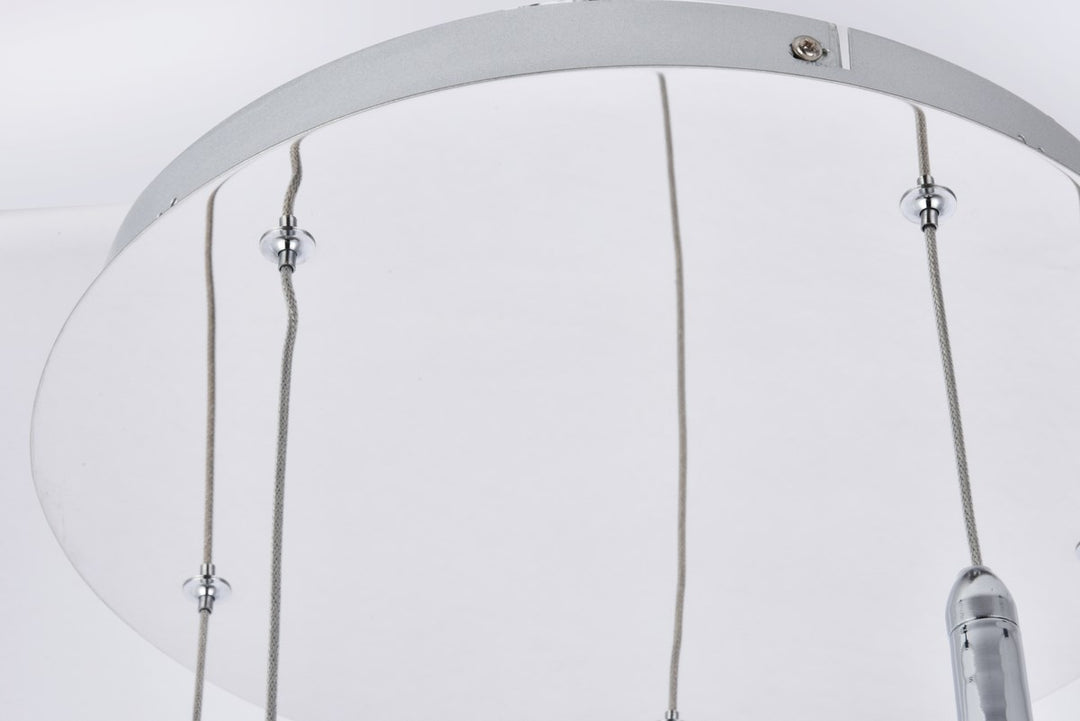 Collection LED 5-light chandelier 15in x 9in chrome finish