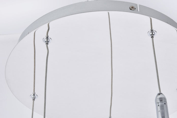 Collection LED 5-light chandelier 15in x 9in chrome finish