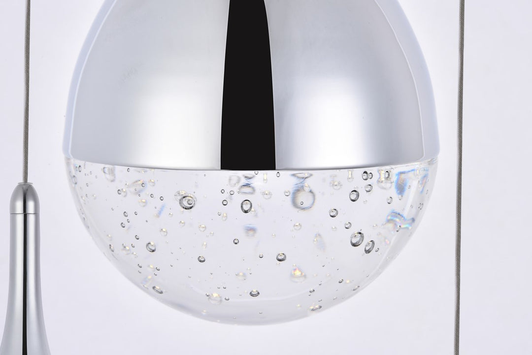 Collection LED 5-light chandelier 15in x 9in chrome finish