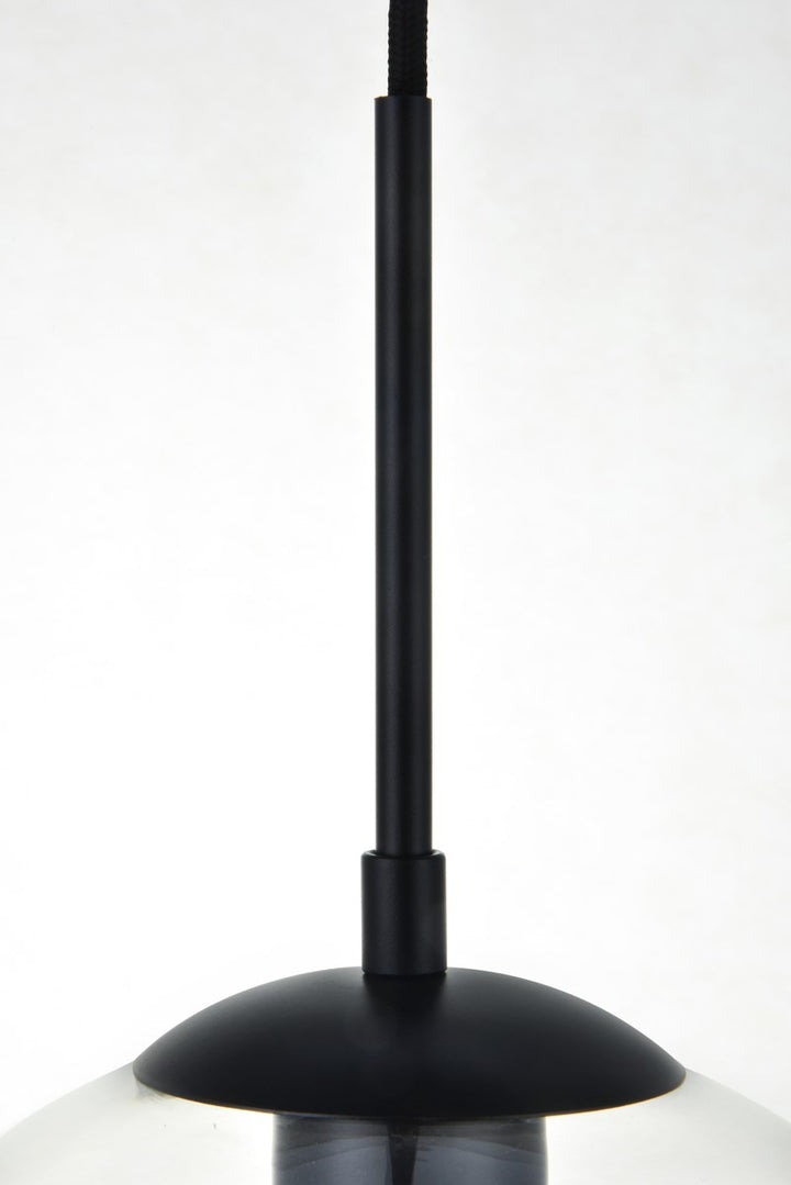 3 Lights Black Pendant With Clear Glass