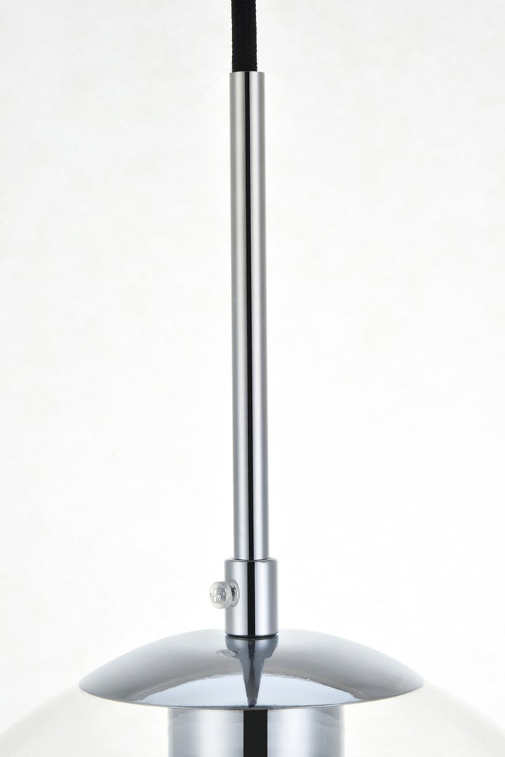 3 Lights Chrome Pendant With Clear Glass