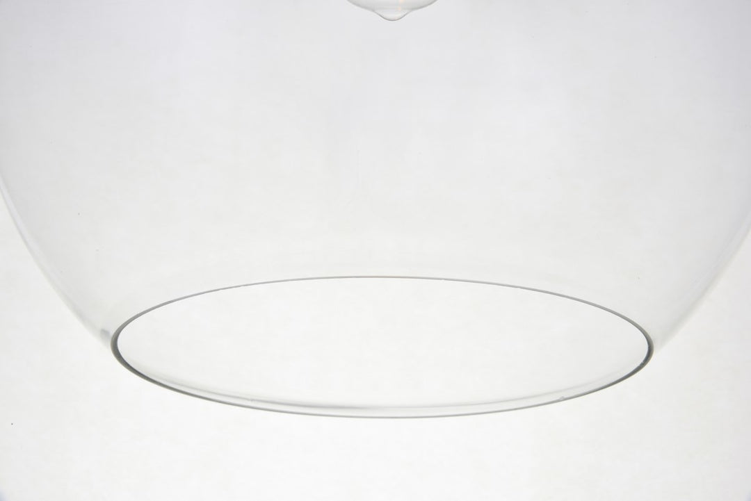 1 Light Brass Pendant With Clear Glass