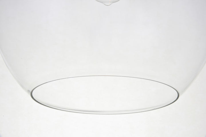 1 Light Brass Pendant With Clear Glass