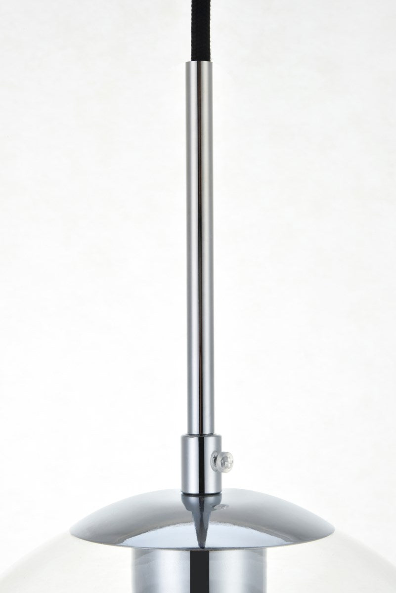 1 Light Chrome Pendant With Clear Glass