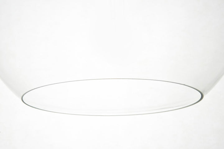 1 Light Chrome Pendant With Clear Glass