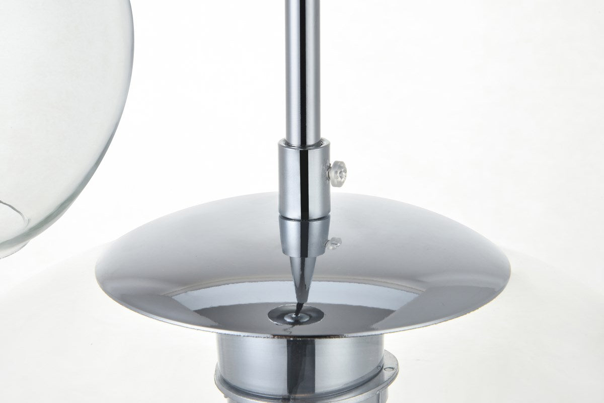 3 Lights Chrome Pendant With Clear Glass