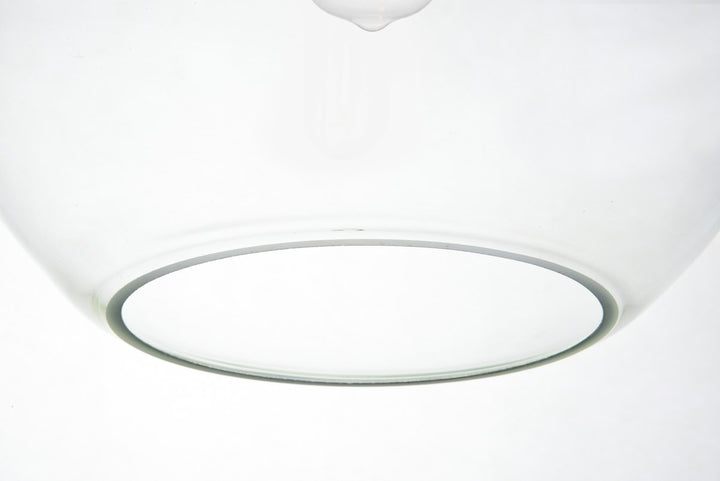 3 Lights Chrome Pendant With Clear Glass