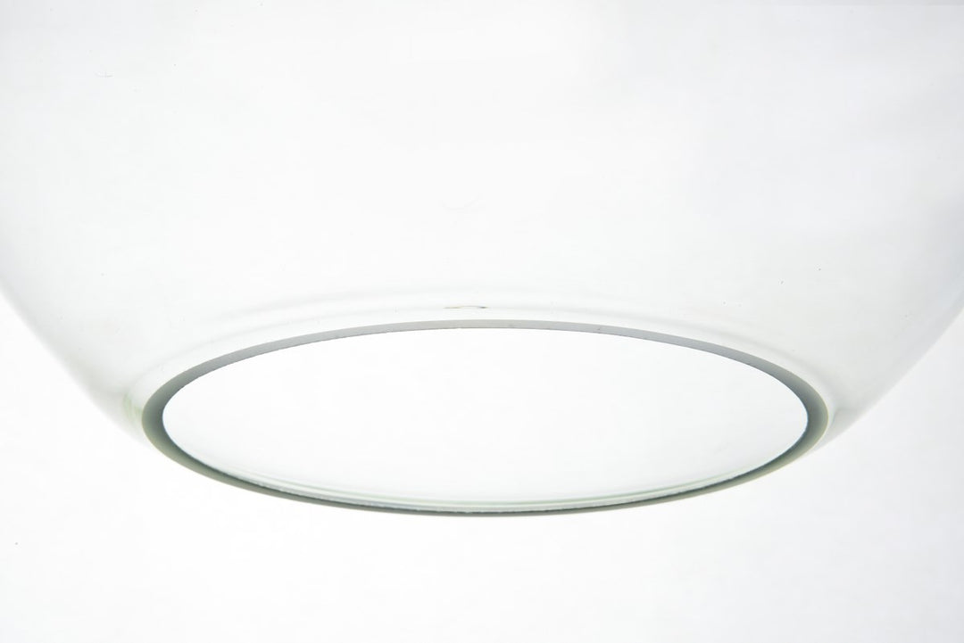1 Light Chrome Pendant With Clear Glass