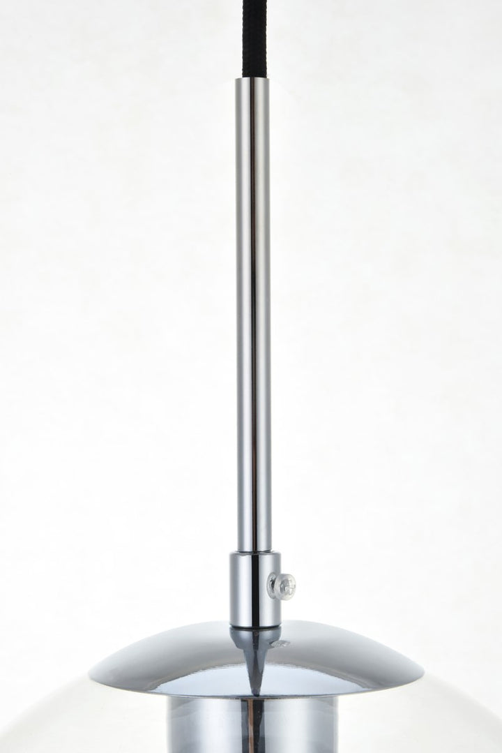 5 Lights Chrome Pendant With Clear Glass