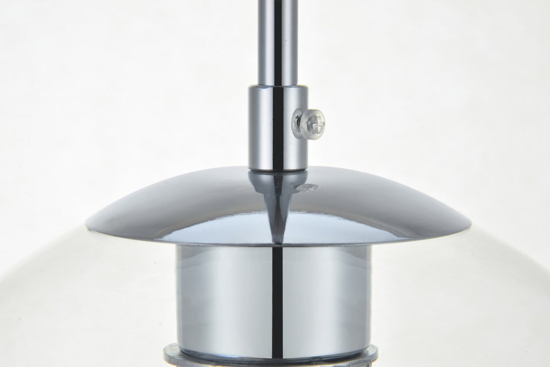 5 Lights Chrome Pendant With Clear Glass
