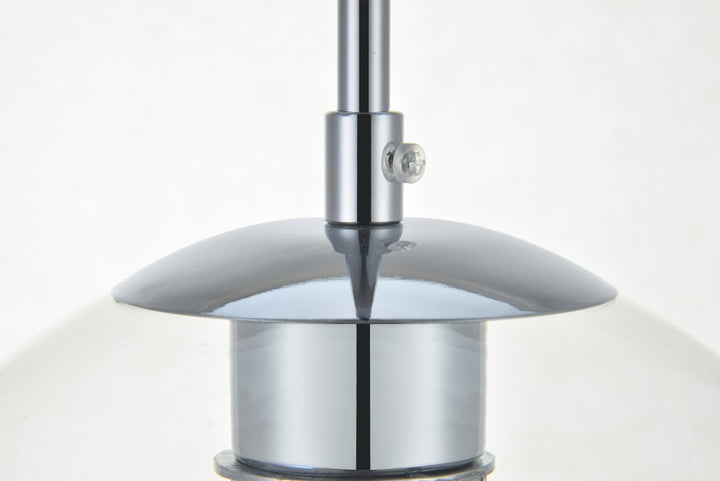 5 Lights Chrome Pendant With Clear Glass