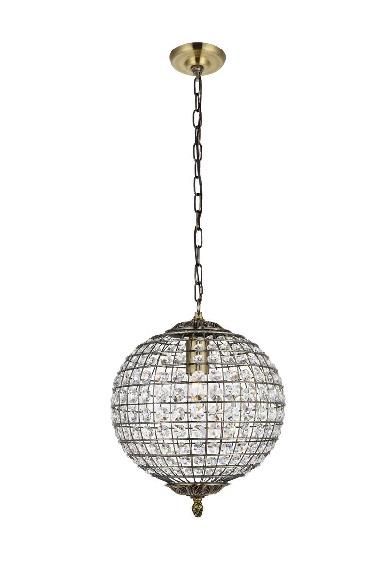 1 light 12 inch antique bronze pendant by Living District