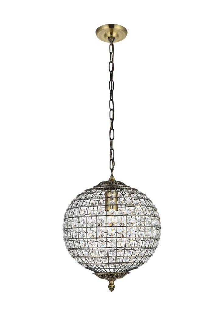 1 light 12 inch antique bronze pendant by Living District