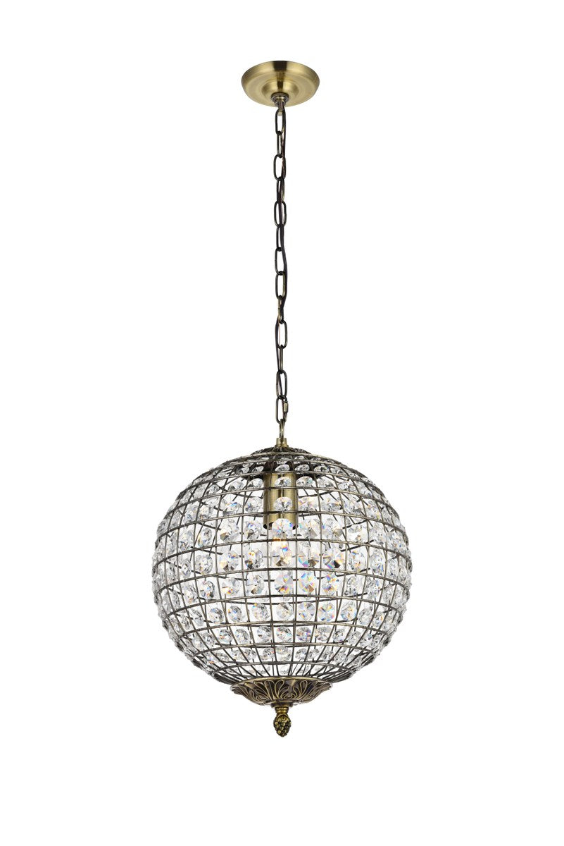 1 light 12 inch antique bronze pendant