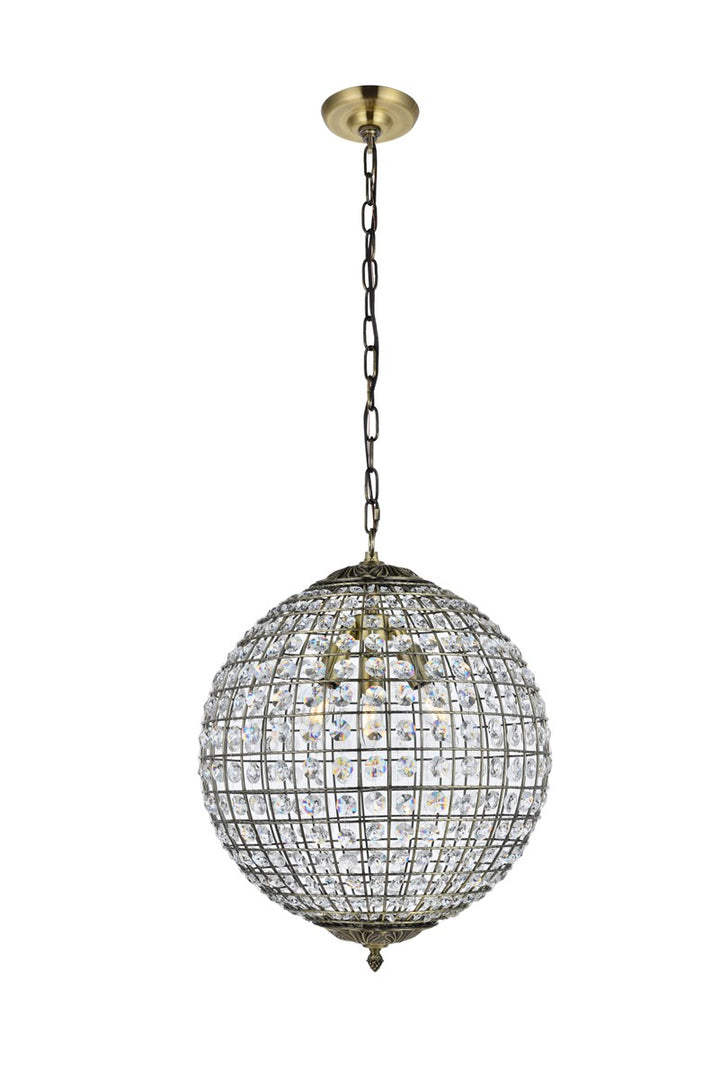 3 light 16 inch antique bronze pendant by Living District