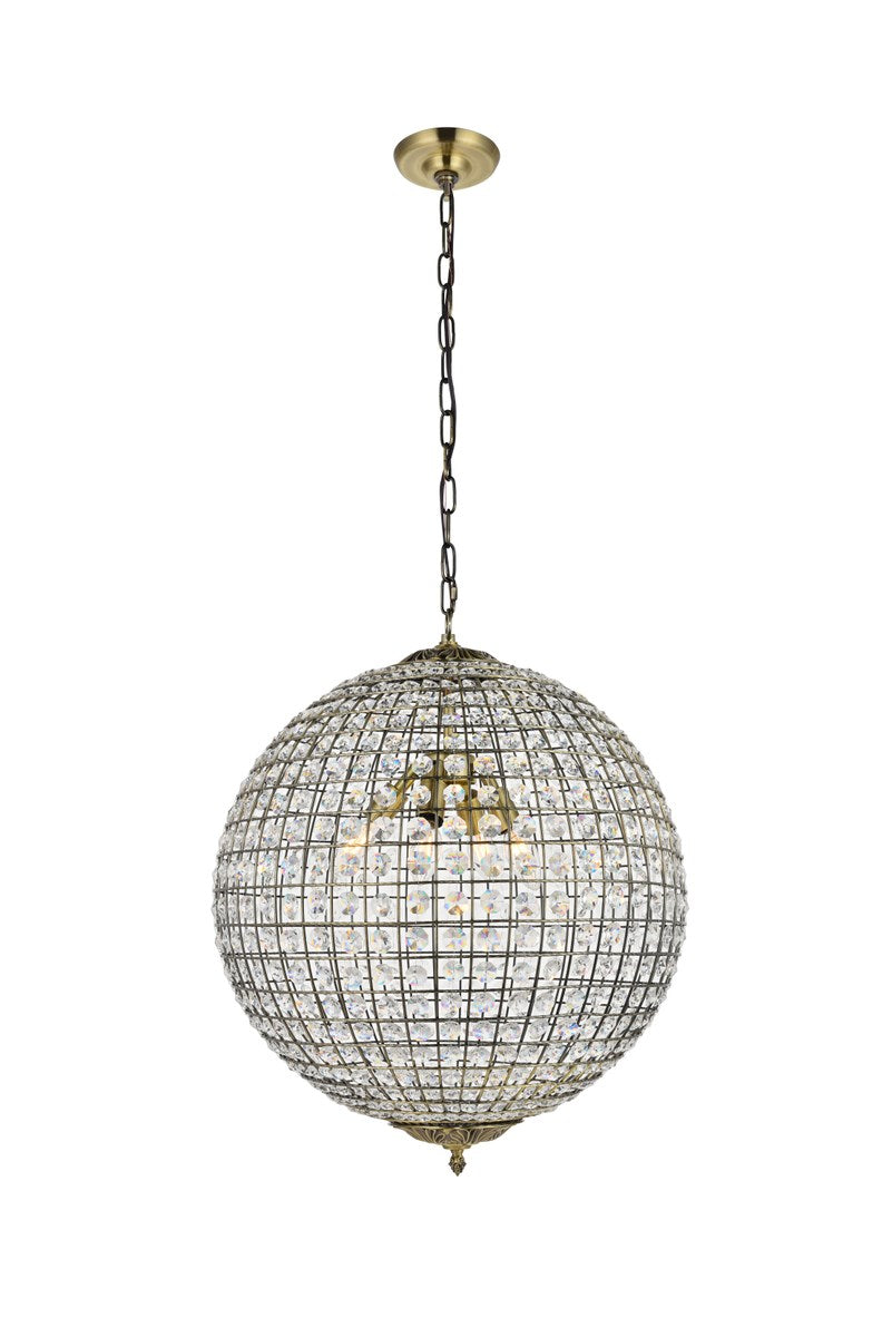 4 light 20 inch antique bronze pendant by Living District