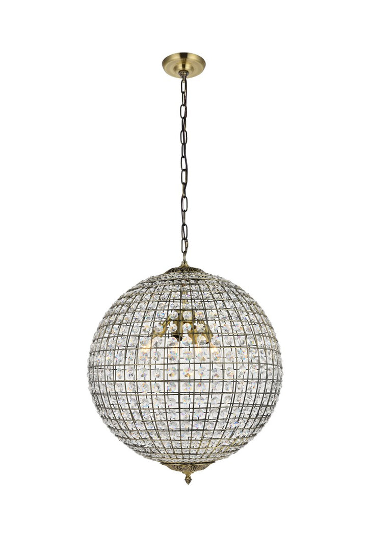 4 light 20 inch antique bronze pendant by Living District