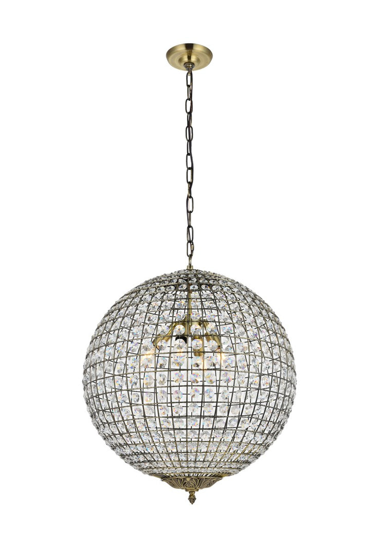4 light 20 inch antique bronze pendant