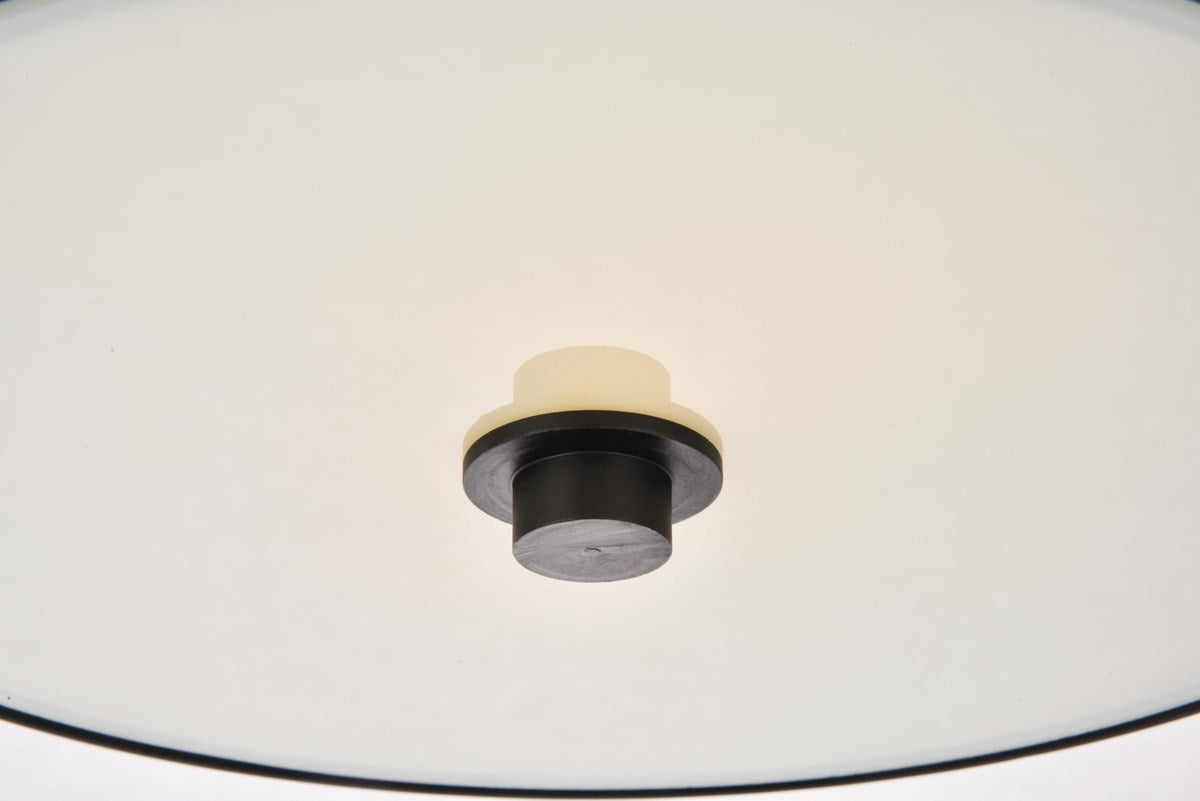 2 light 12 inch flat black flush mount