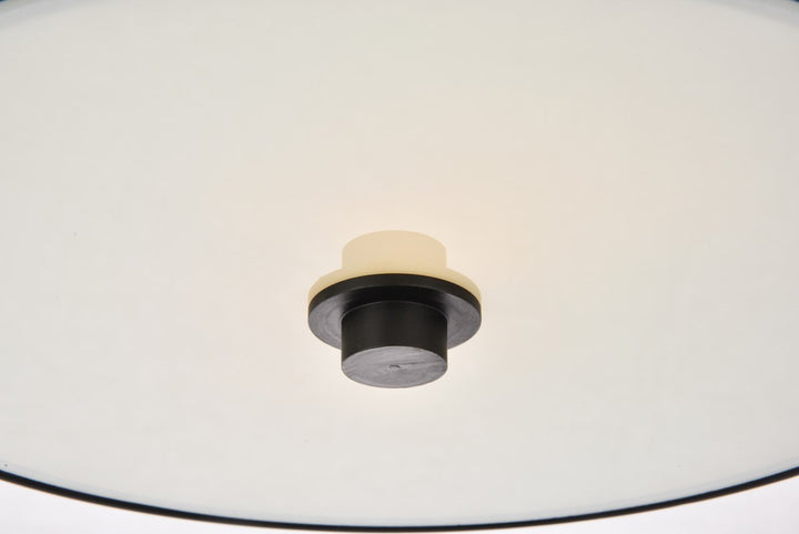 2 light 12 inch flat black flush mount