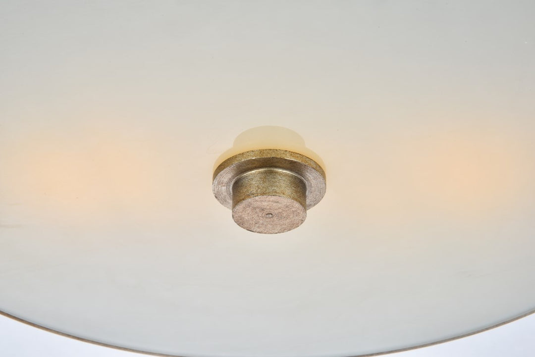 2 light 12 inch Vintage Silver flush mount