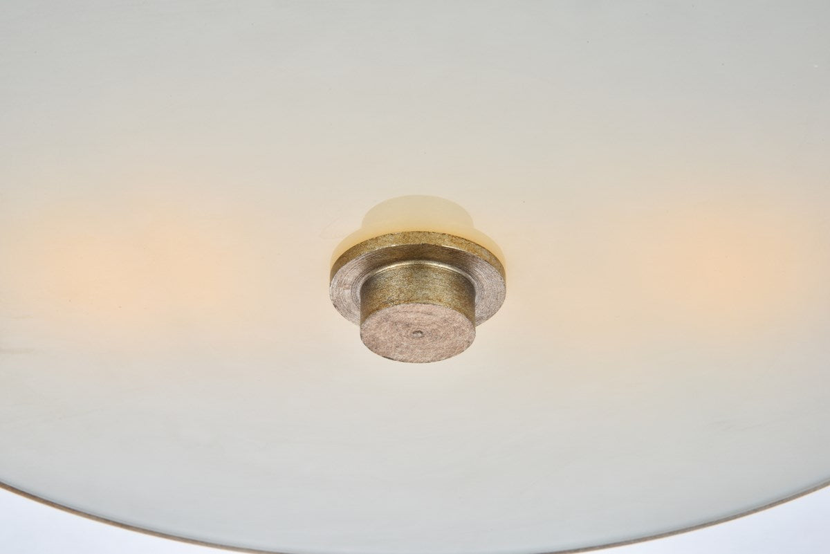 2 light 12 inch Vintage Silver flush mount