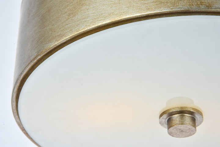 2 light 12 inch Vintage Silver flush mount