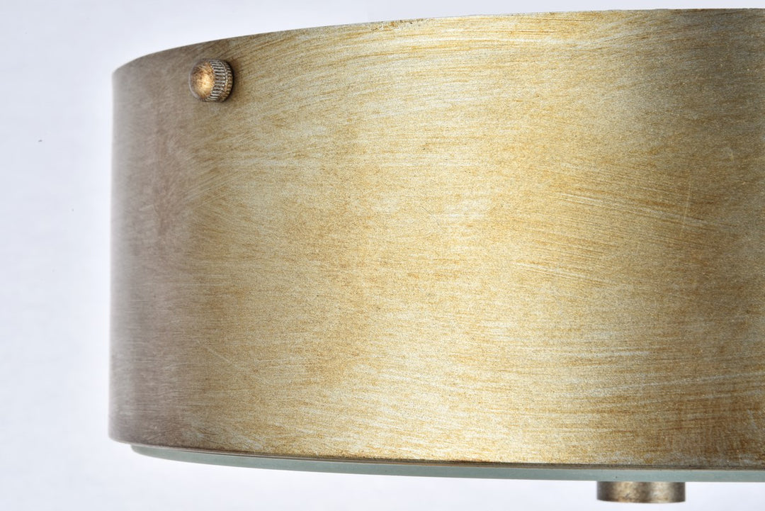 2 light 12 inch Vintage Silver flush mount