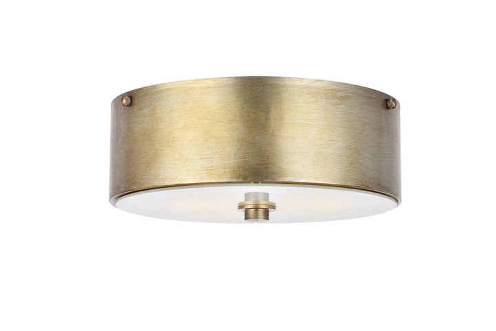 2 light 12 inch Vintage Silver flush mount