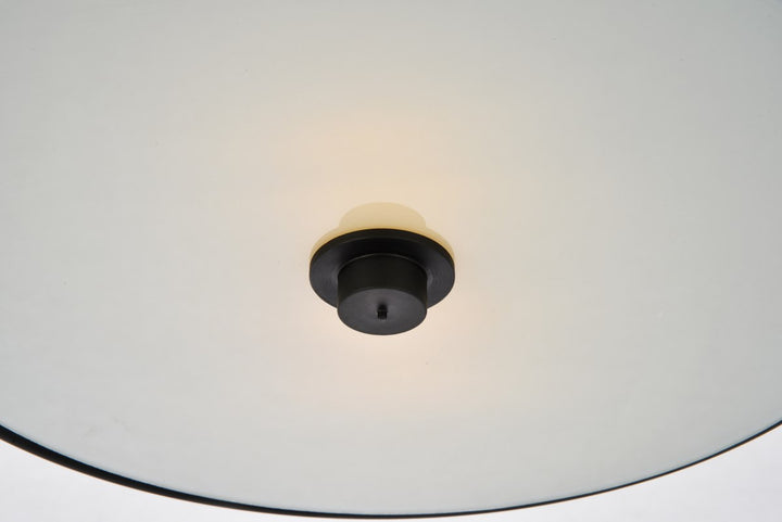 2 light 12 inch Flat Black flush mount
