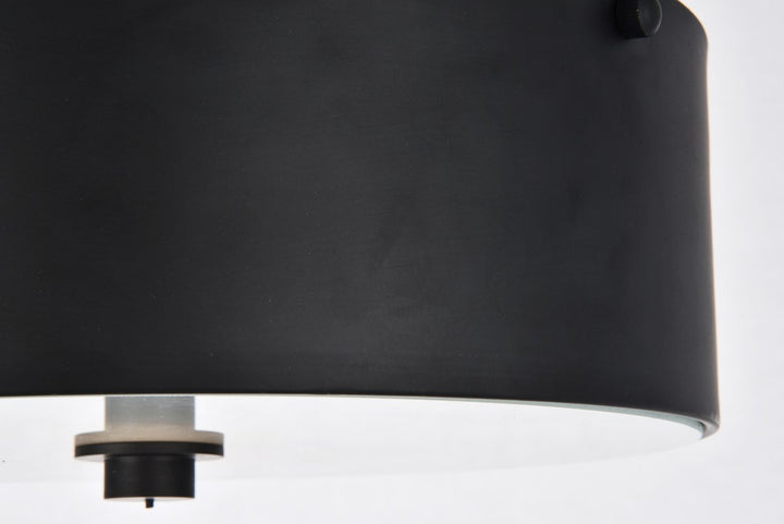 2 light 12 inch Flat Black flush mount