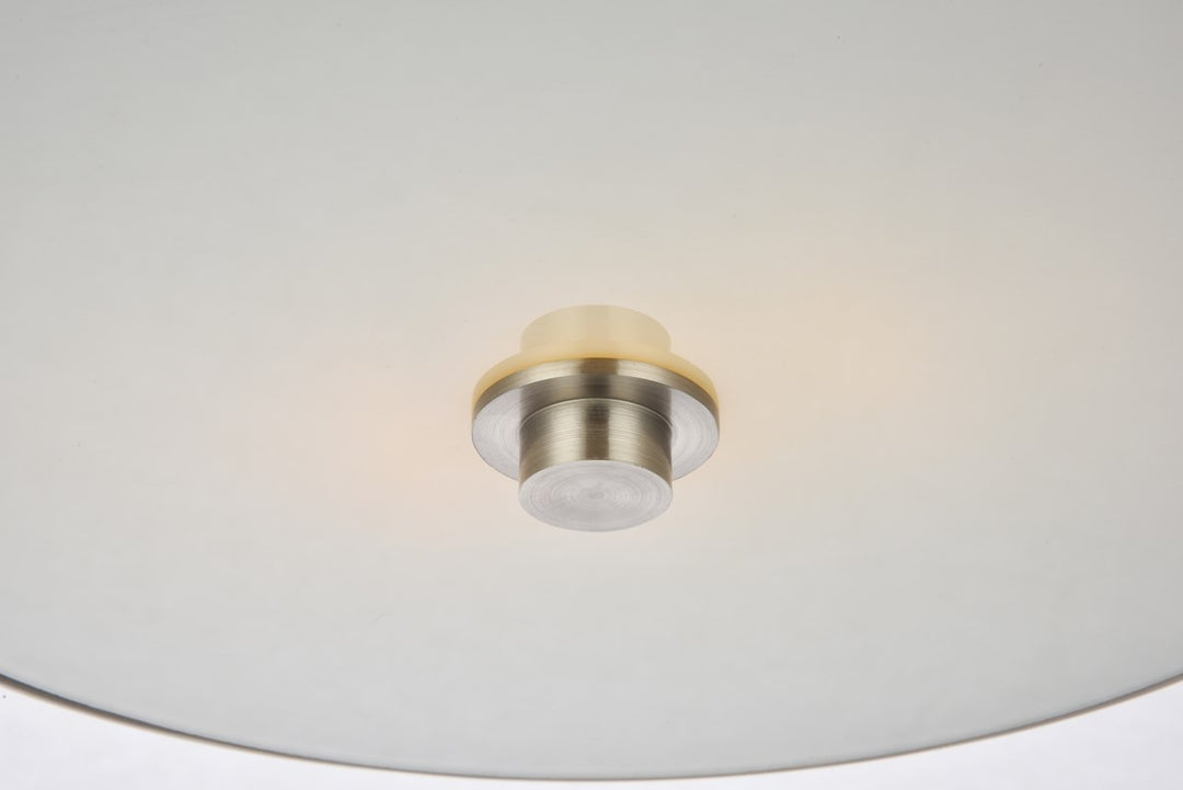 2 light 12 inch Burnished Nickel flush mount