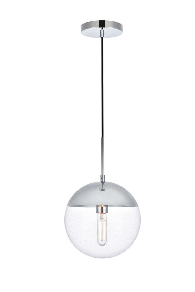 1 Light Chrome Pendant With Clear Glass by Living District