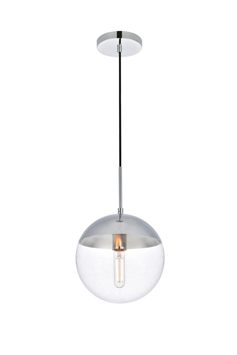 1 Light Chrome Pendant With Clear Glass