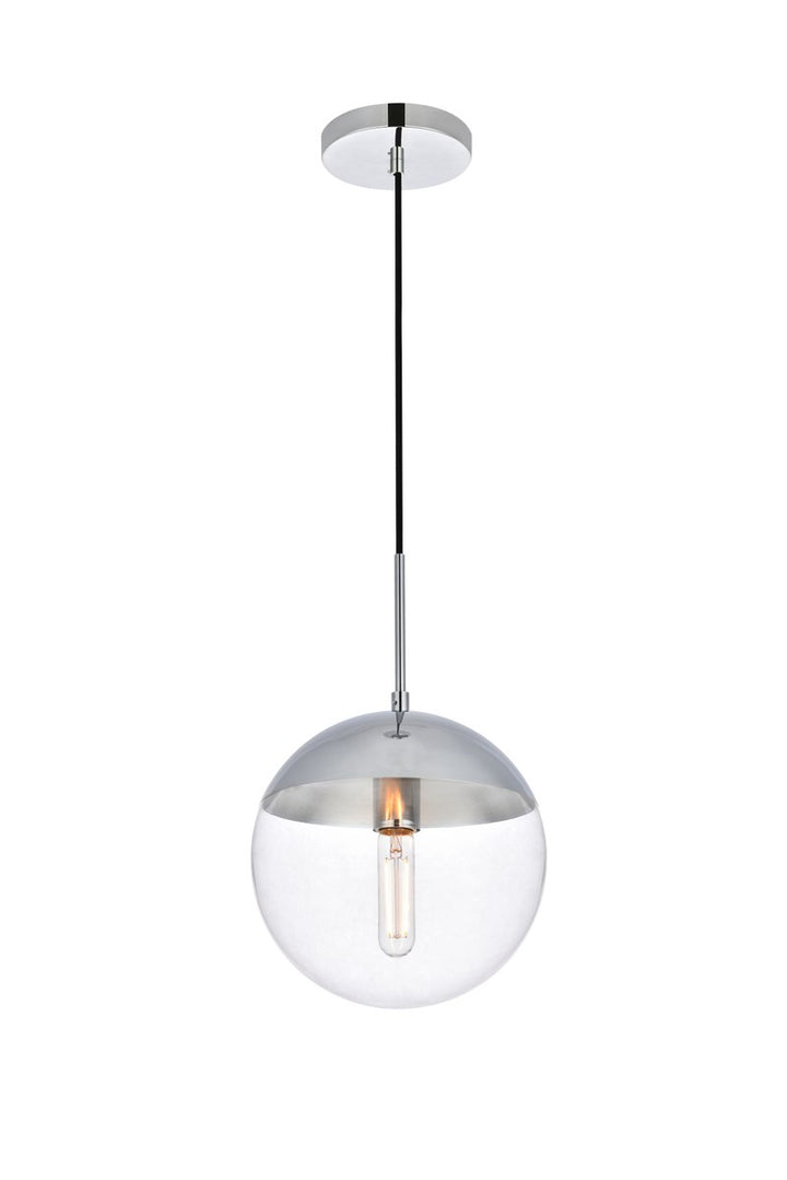 1 Light Chrome Pendant With Clear Glass