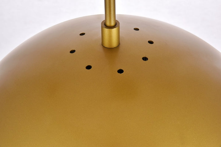 1 Light Brass Pendant With Clear Glass