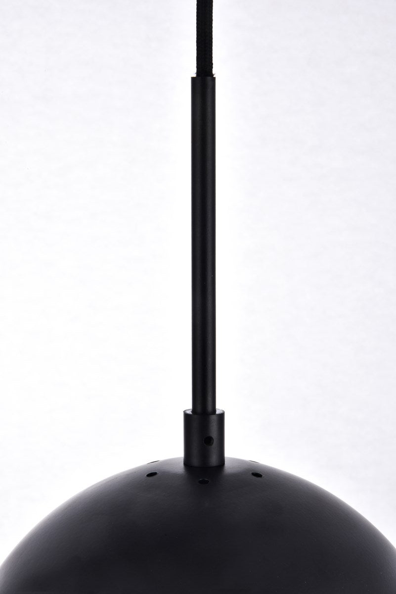 3 Lights Black Pendant With Clear Glass