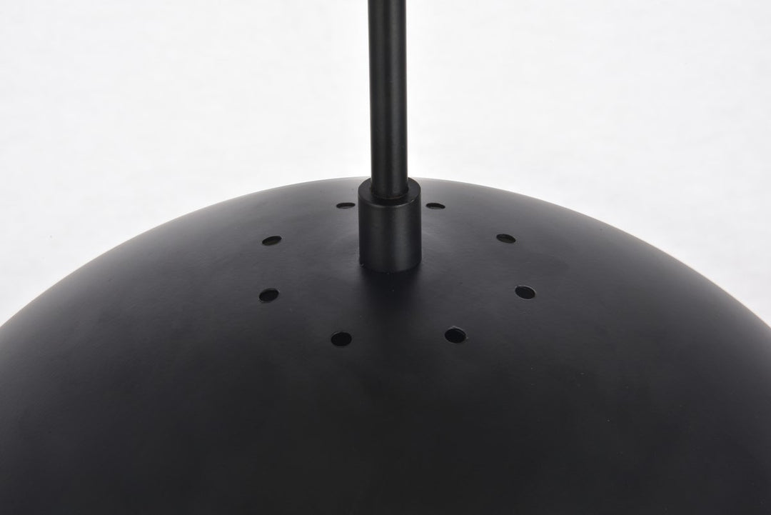 5 Lights Black Pendant With Clear Glass