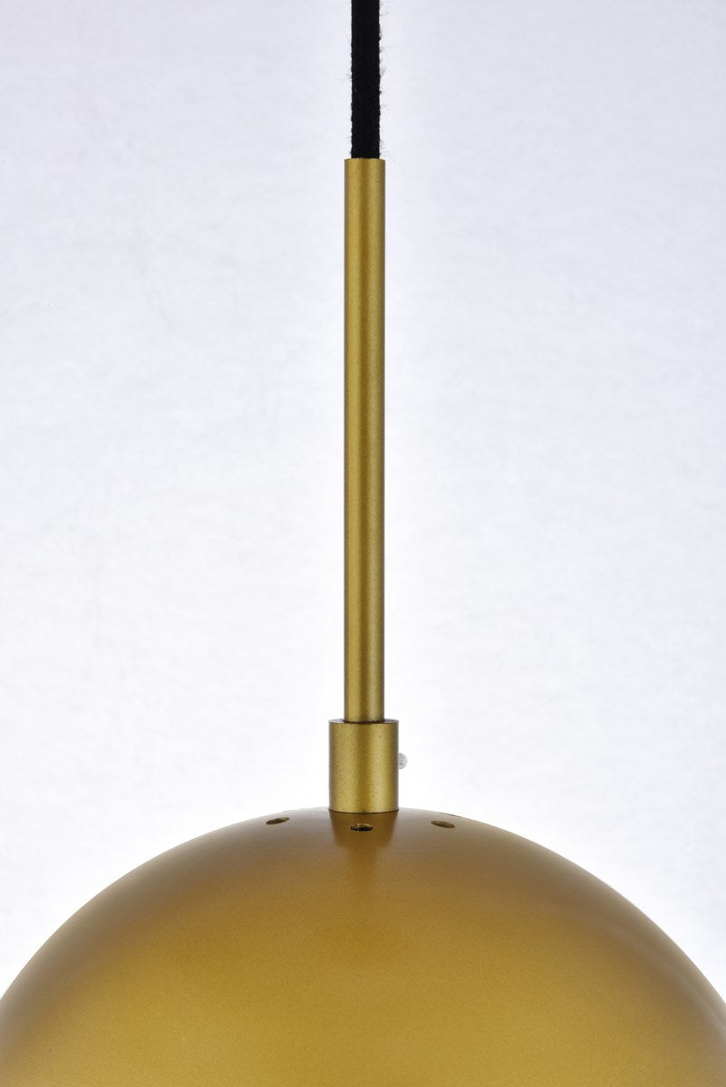 5 Lights Brass Pendant With Clear Glass