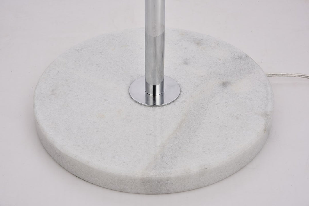 3 Lights Chrome Floor Lamp With Frosted White Glass