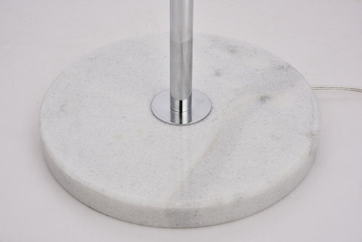 3 Lights Chrome Floor Lamp With Frosted White Glass