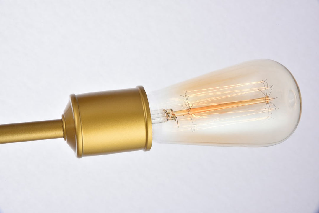6 Lights Brass Flush Mount