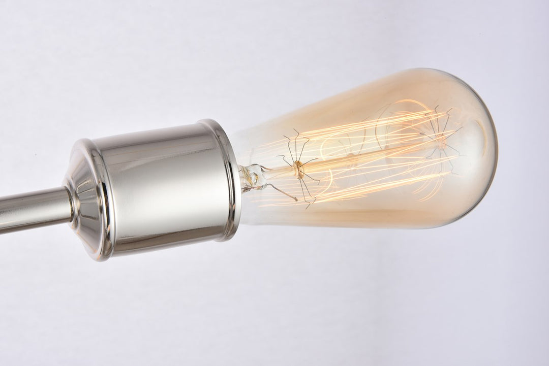 6 Lights polished Nickel Flush Mount