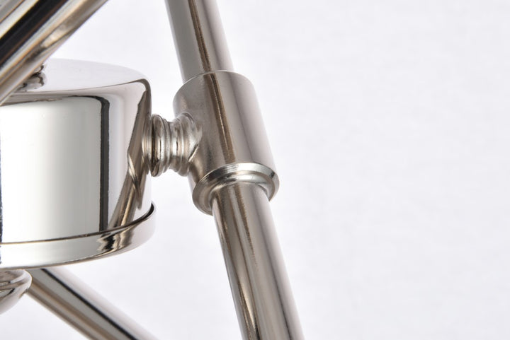 6 Lights polished Nickel Flush Mount
