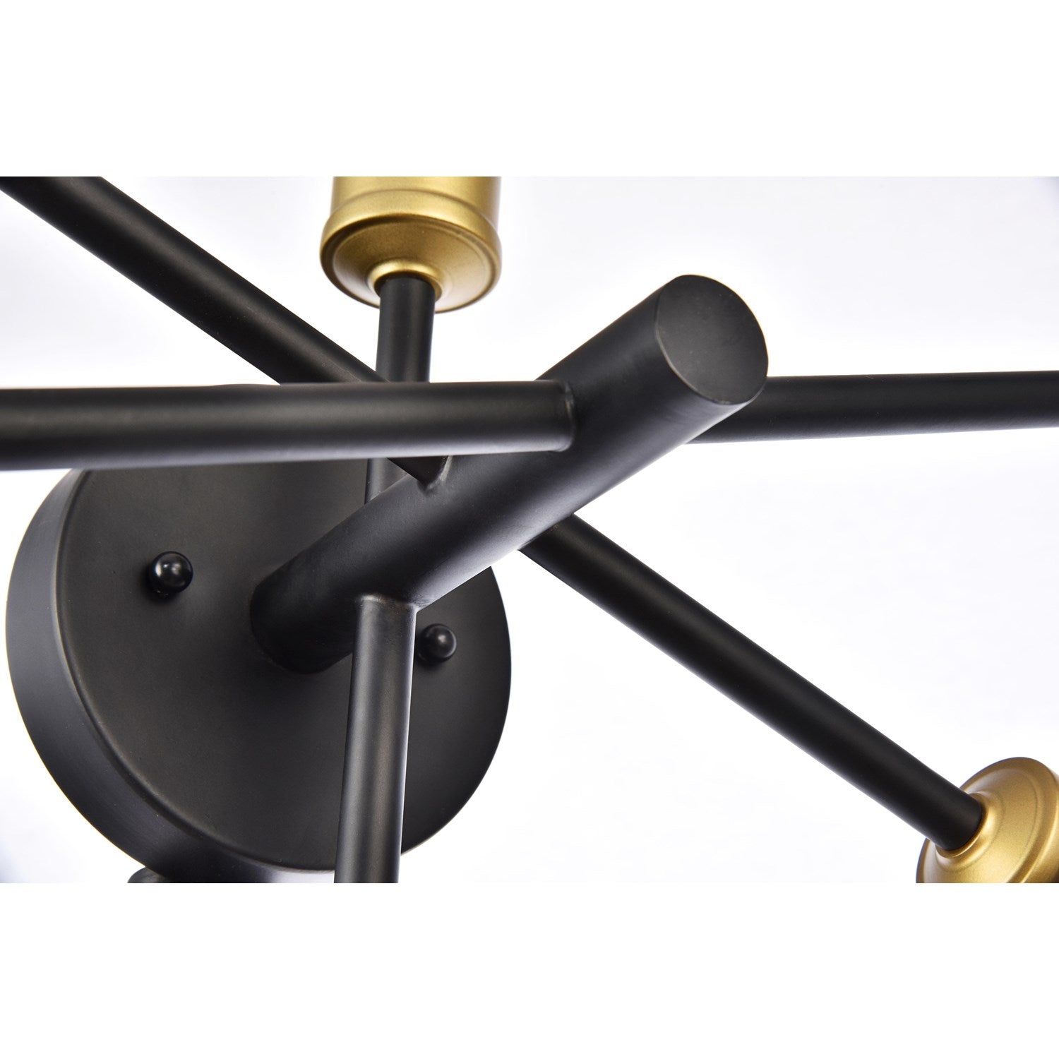 Collection Wall Sconce D24.7 H9.9 Lt:5 Black and Brass Finish